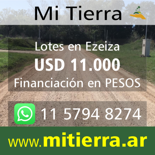 Lotes en Ezeiza financiación en Pesos